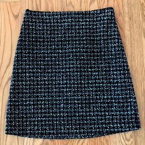 Black tweed mini skirt